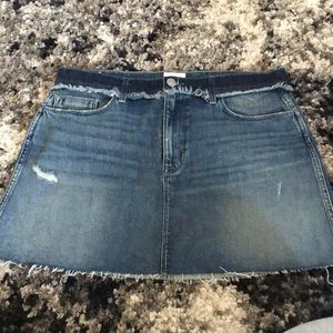 Hudson frayed jean skirt. Never worn.